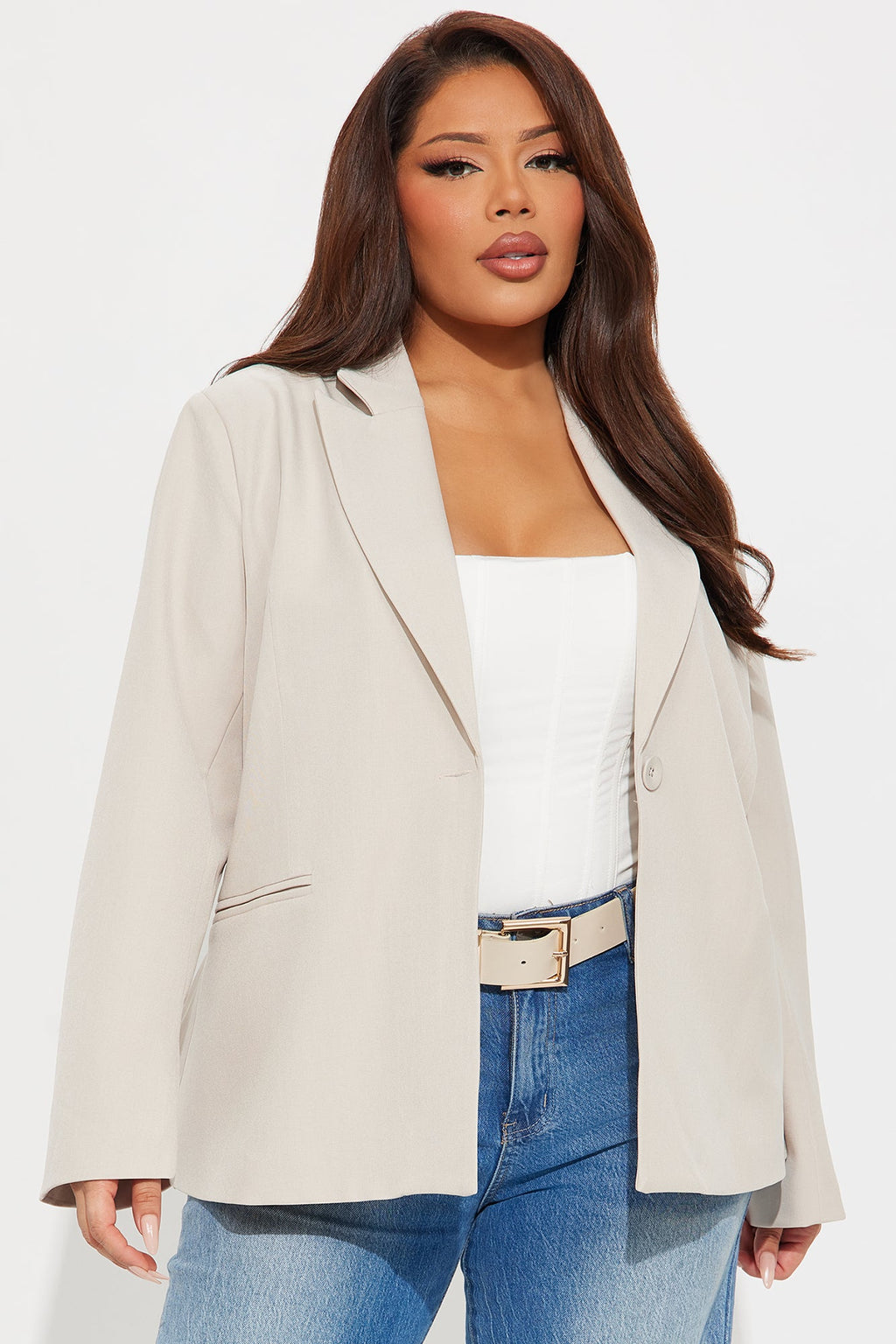 Tunnel Vision Blazer - Taupe