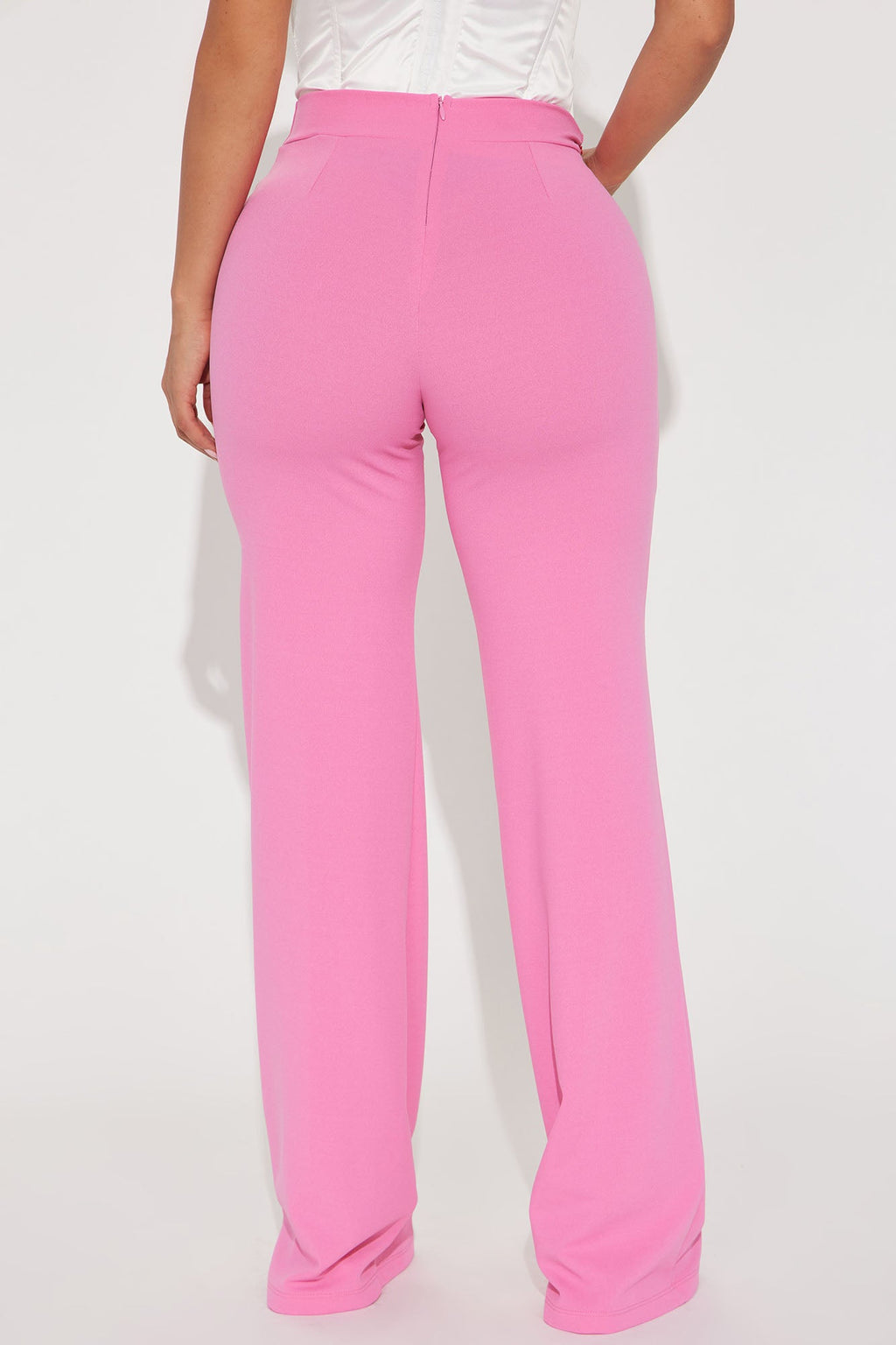 Victoria High Waisted Dress Pants - Pink