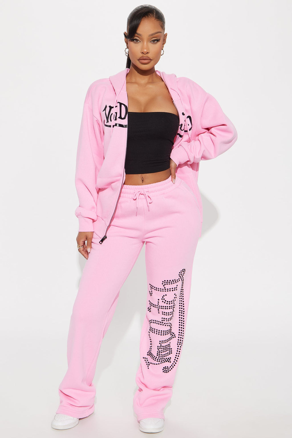 Von Dutch Classic Wide Leg Pant - Pink