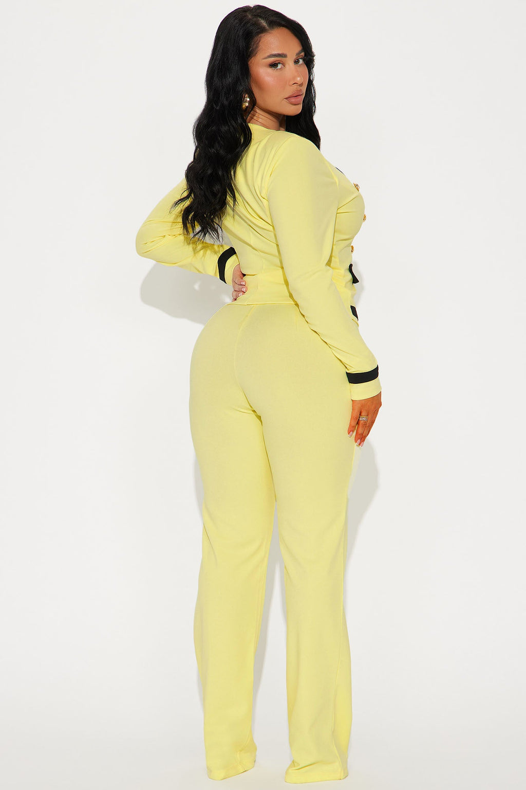 Janice Blazer and Pant Set - Butter Yellow