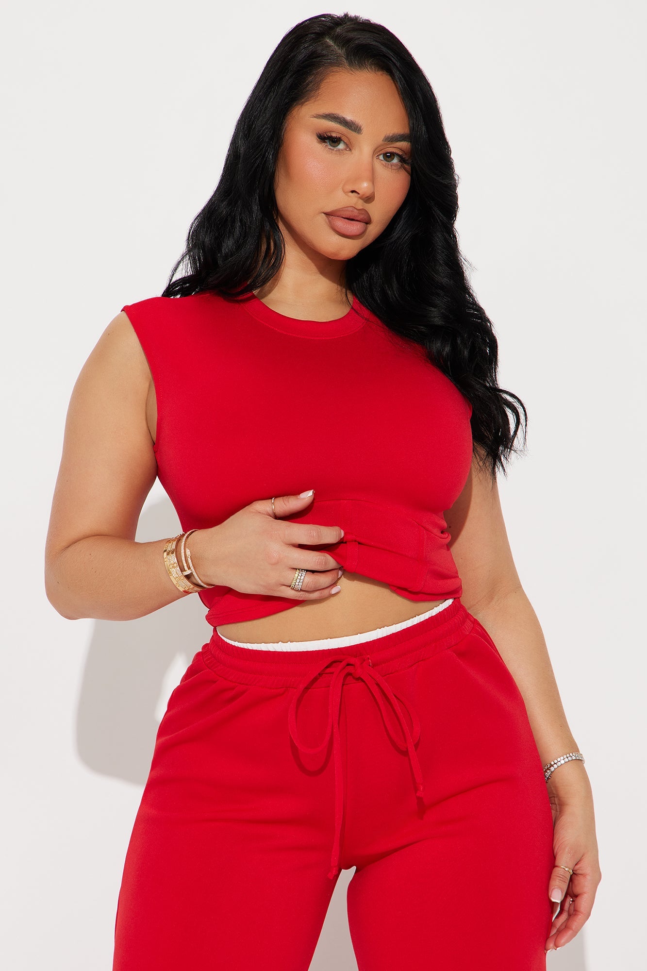 Comfy Escape Pant Set - Red