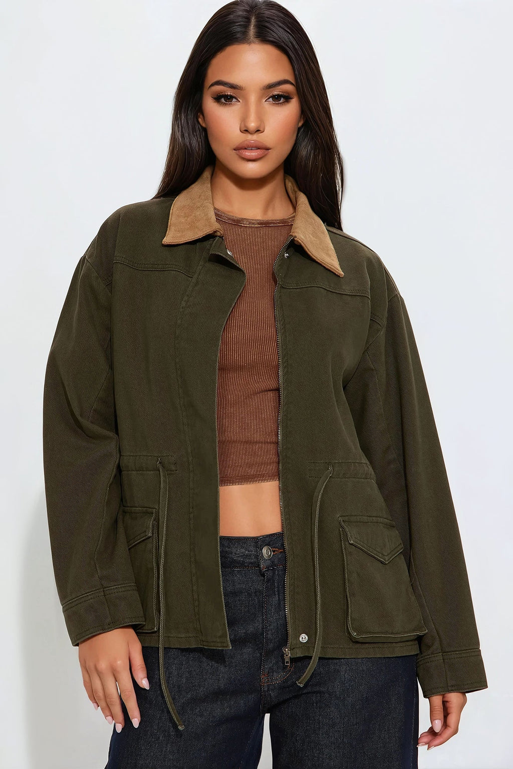 Hard Work Twill Anorak - Olive