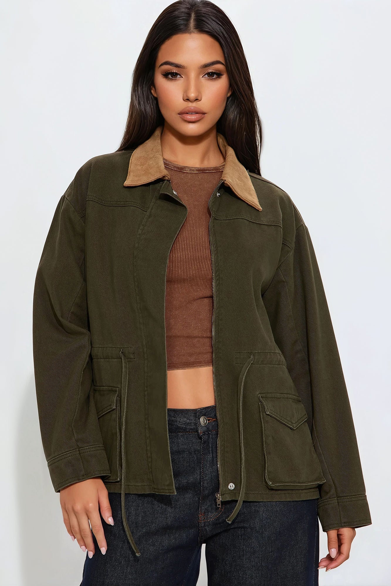 Hard Work Twill Anorak - Olive