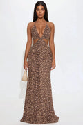 Raina Leopard Maxi Dress - Leopard