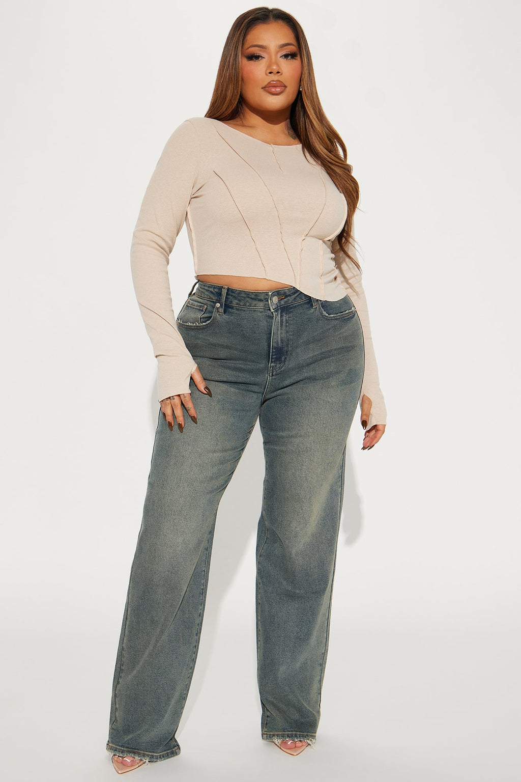 Left Him Speechless Straight Leg Jeans - Vintage Wash