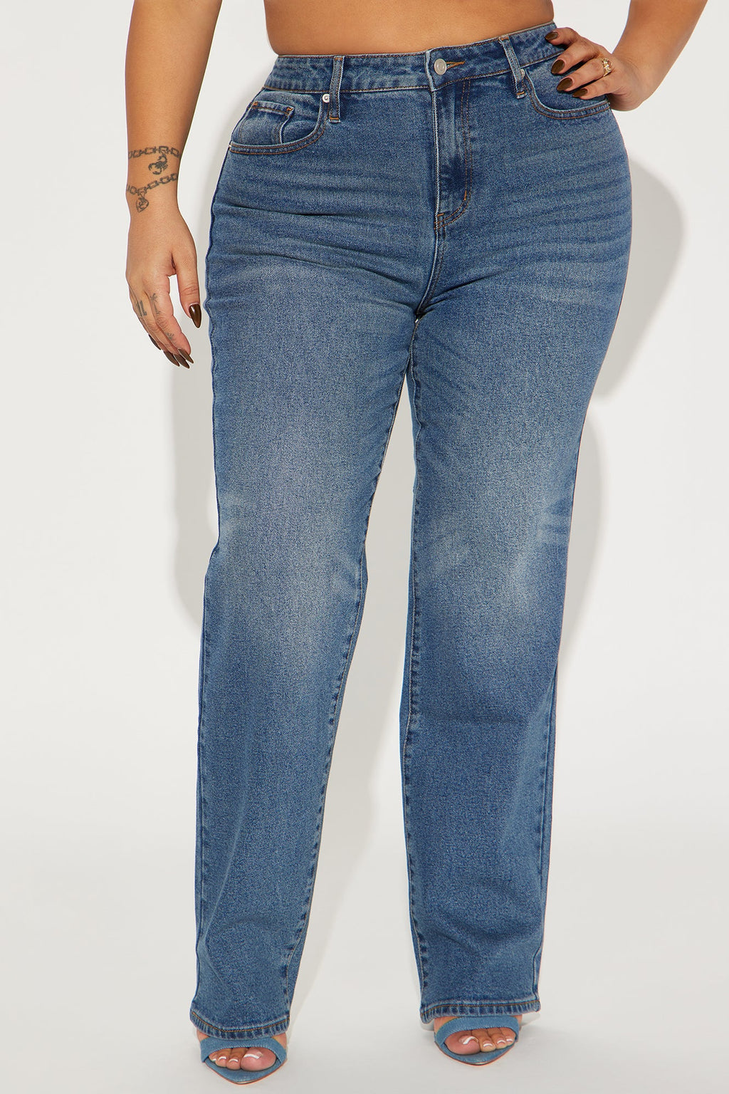 Left Him Speechless Straight Leg Jeans - Medium Wash