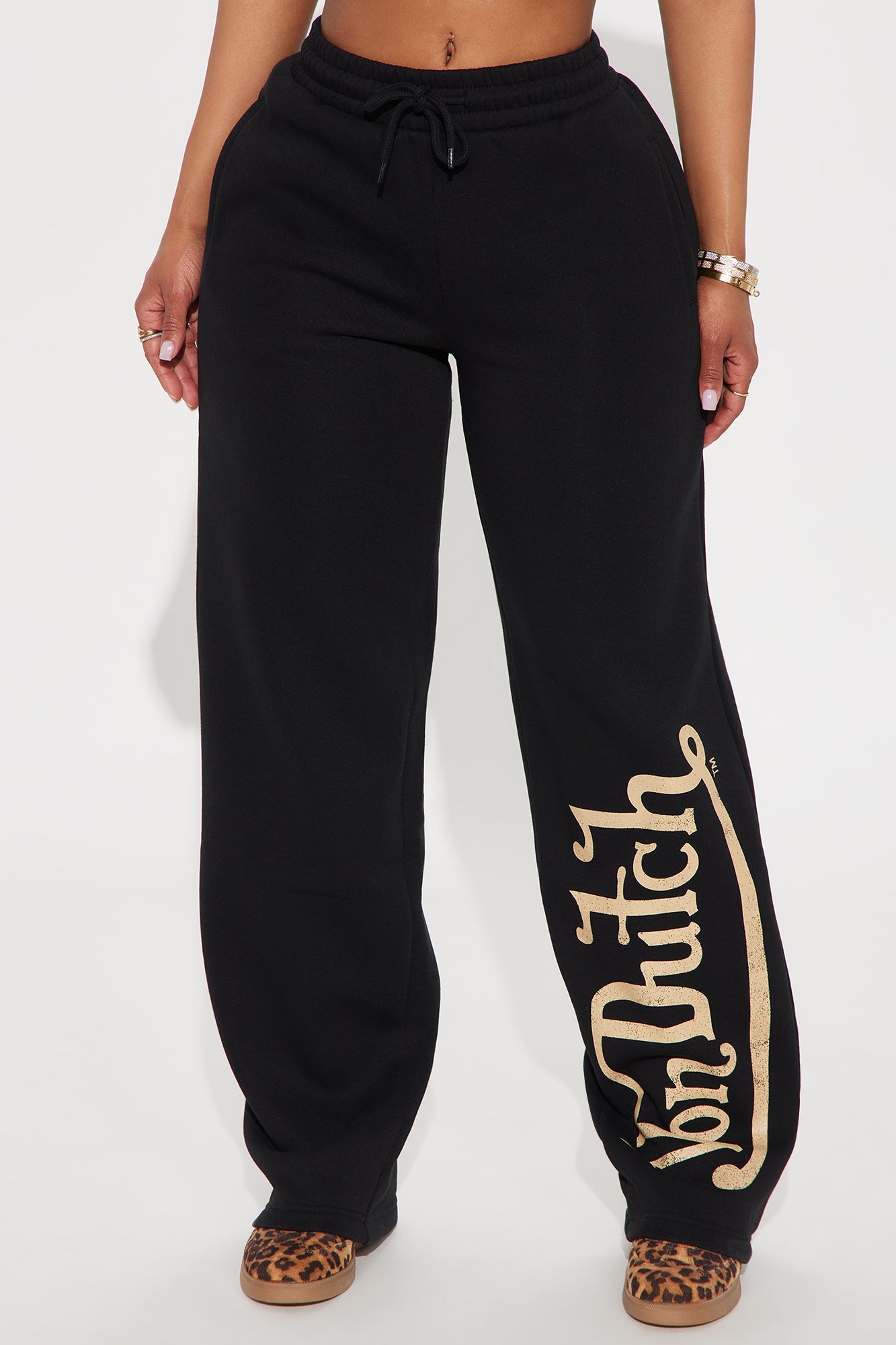 Von Dutch Vintage Wide Leg Pant - Black