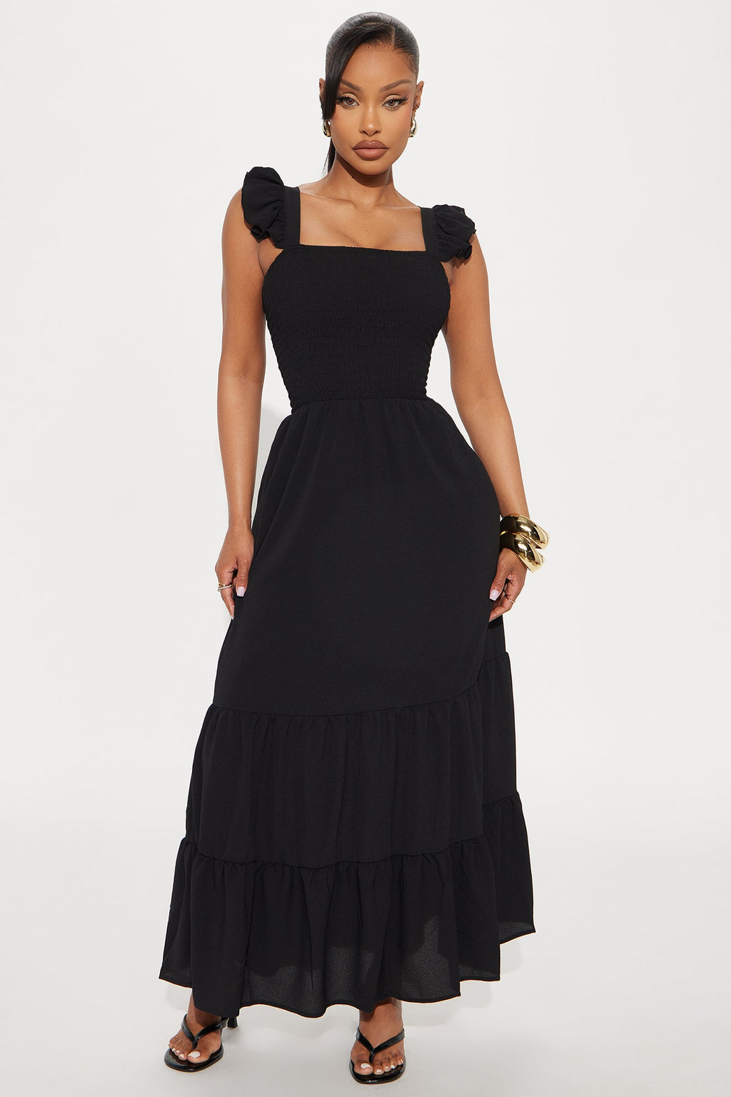 Heart On My Sleeve Maxi Dress - Black