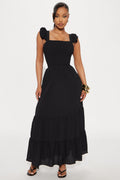 Heart On My Sleeve Maxi Dress - Black