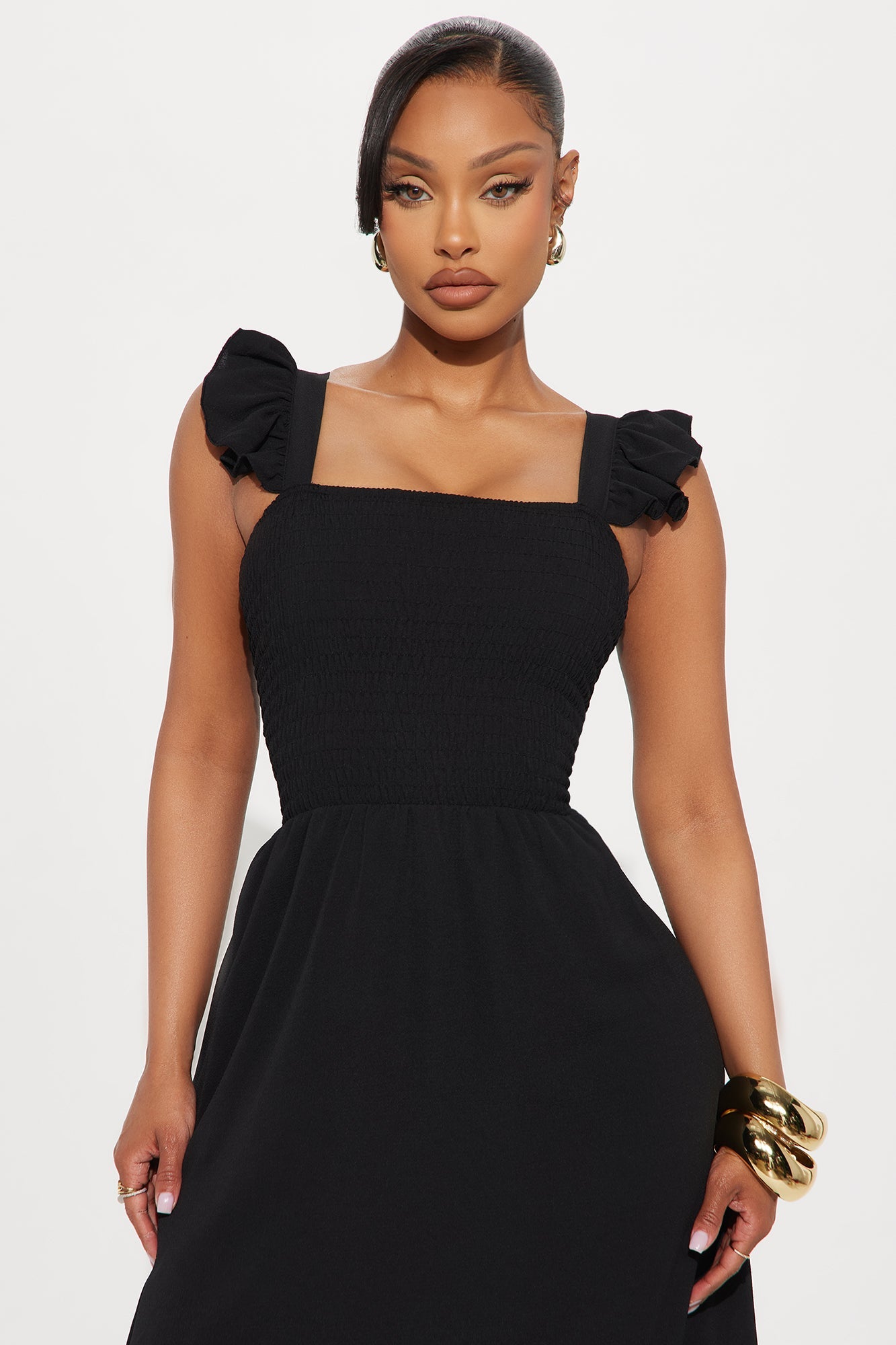 Heart On My Sleeve Maxi Dress - Black