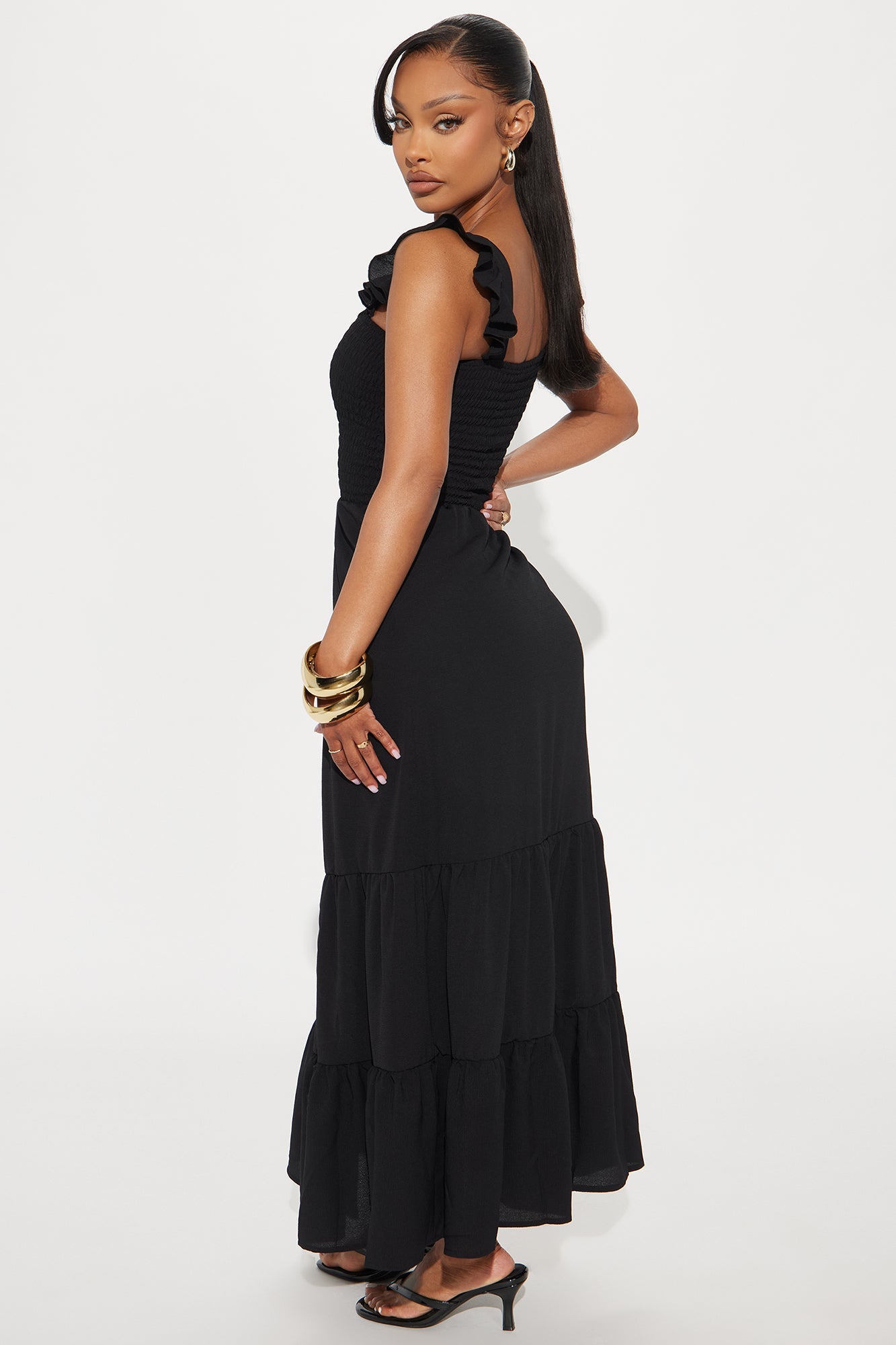 Heart On My Sleeve Maxi Dress - Black