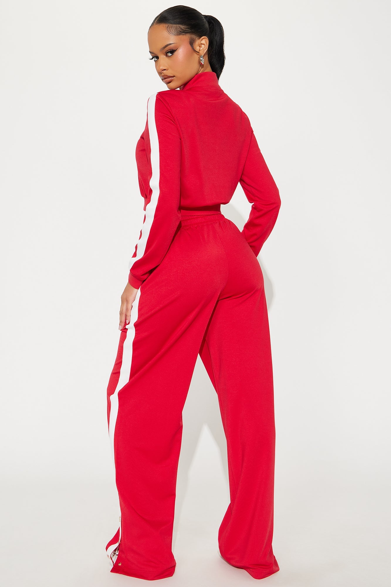 Hanging Out Later Pant Set - Red