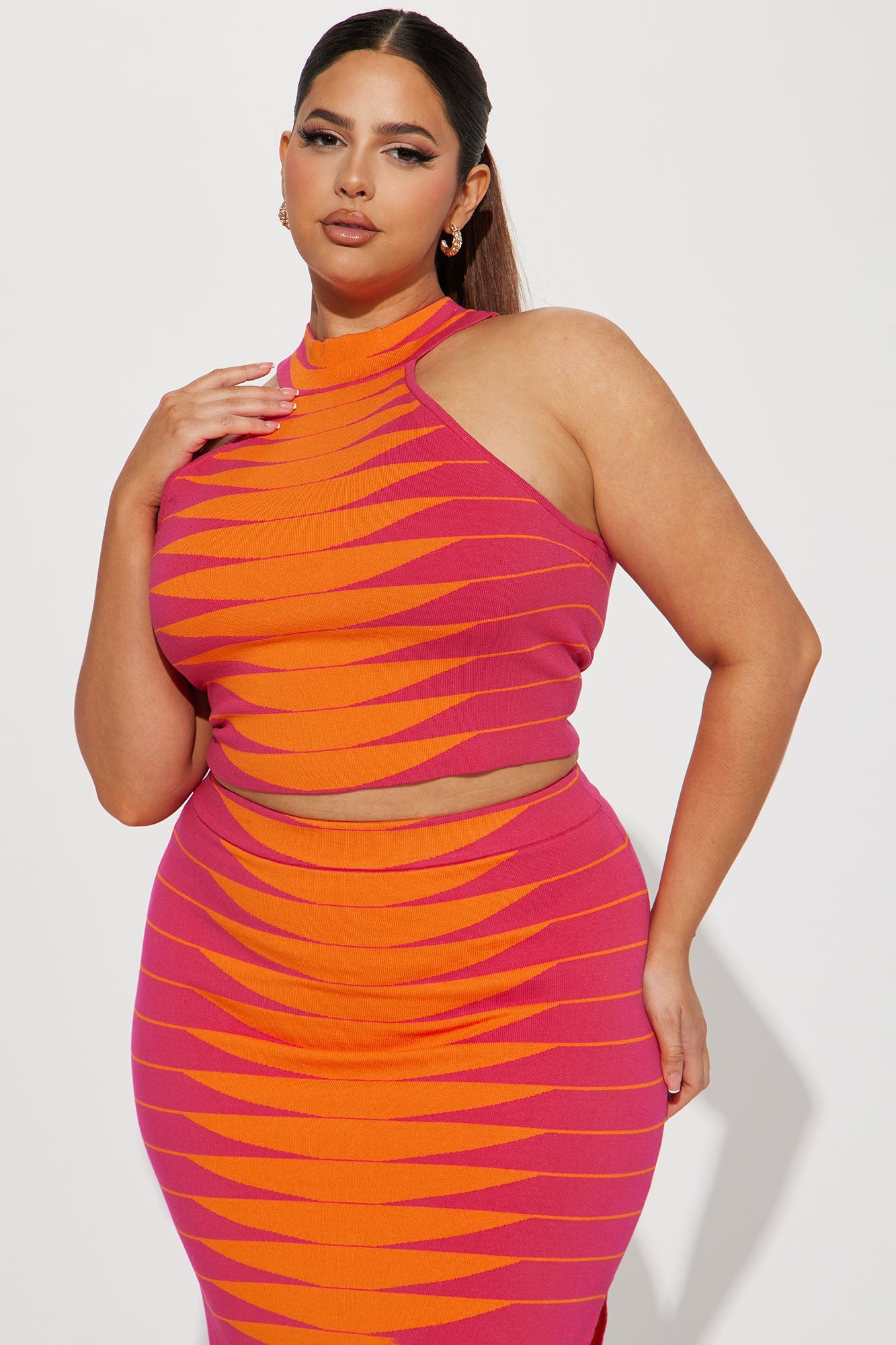 More Than You Know Skirt Set - Pink/combo