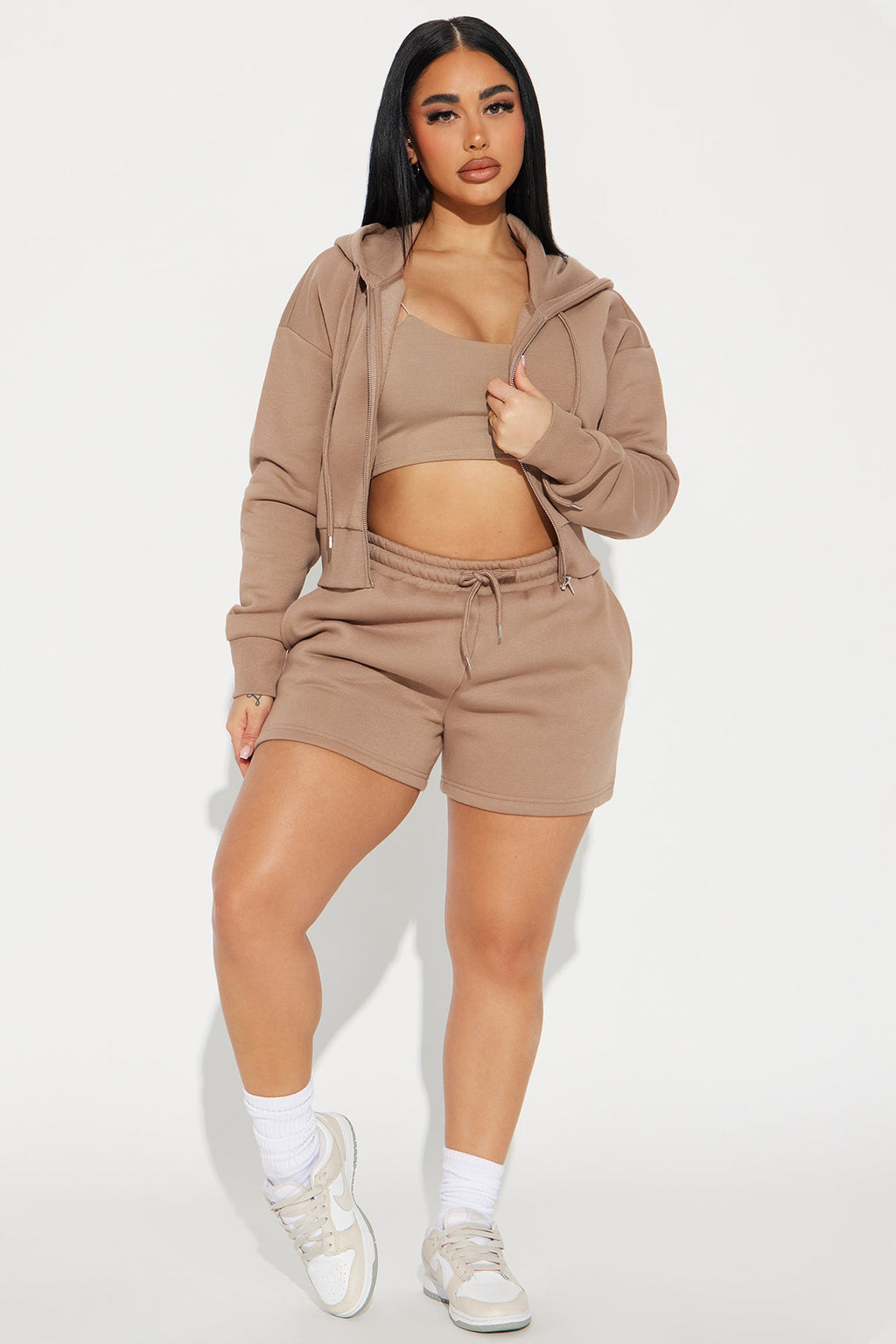 Brianna Sweatshirt Set - Mocha