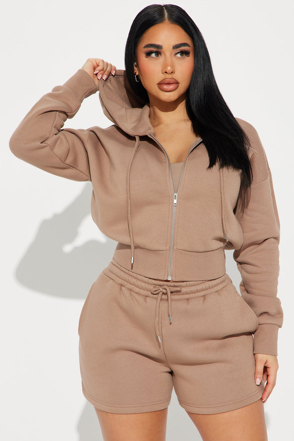 Brianna Sweatshirt Set - Mocha
