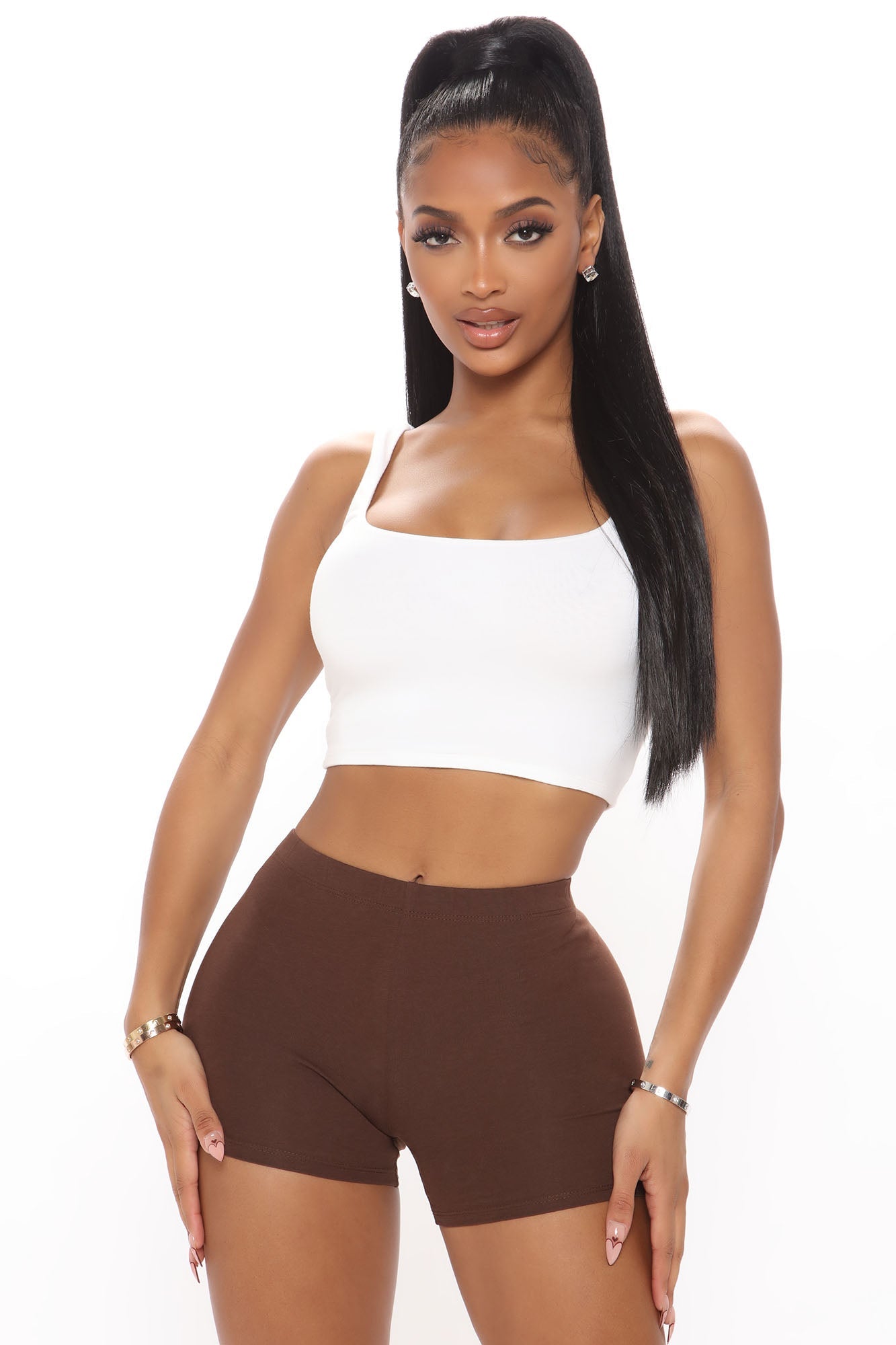 Plain Jane Mini Shorts - Chocolate