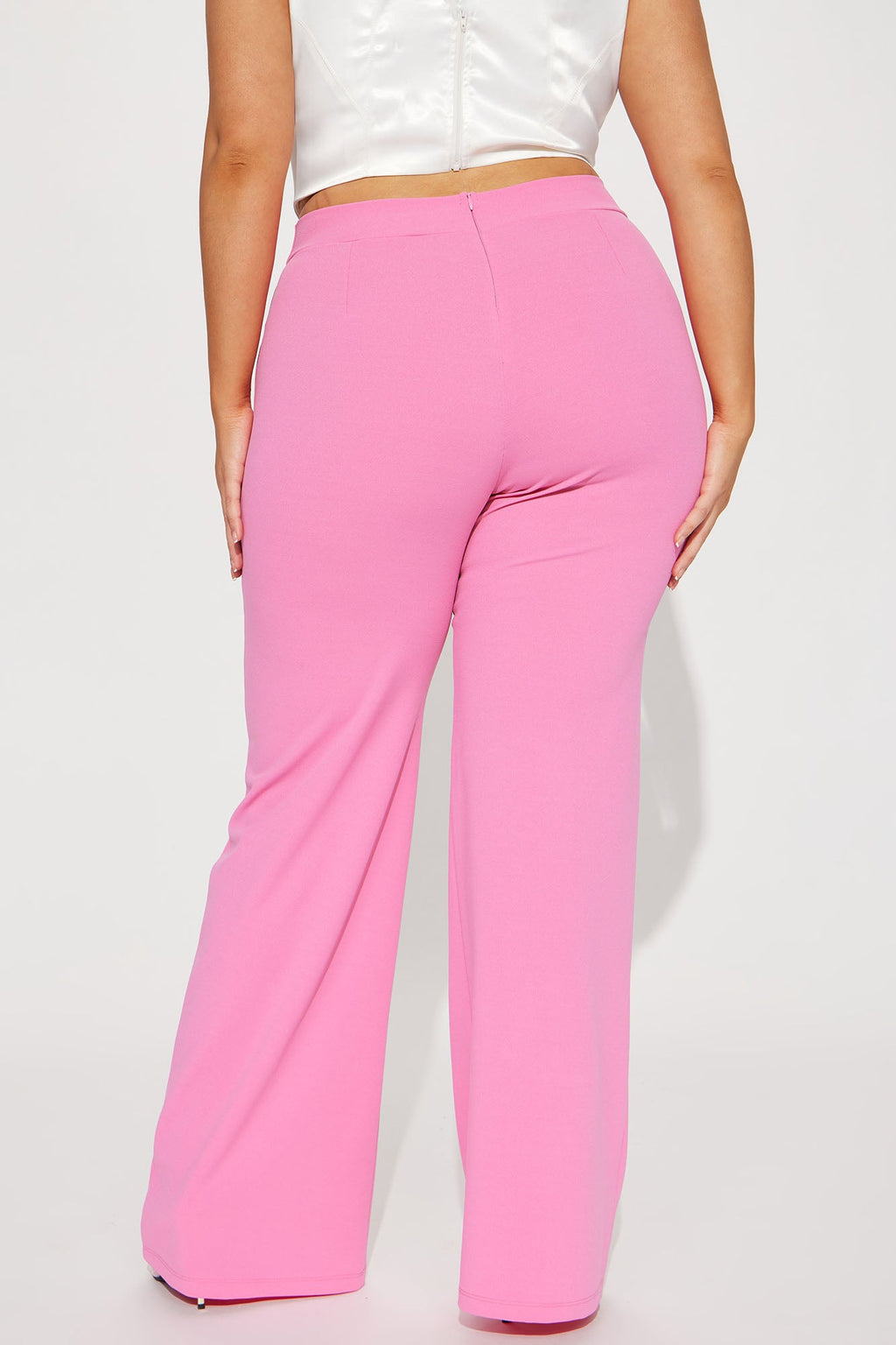 Victoria High Waisted Dress Pants - Pink