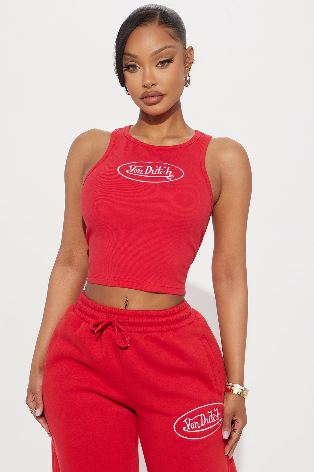Von Dutch Timeless Tank Top - Red/White