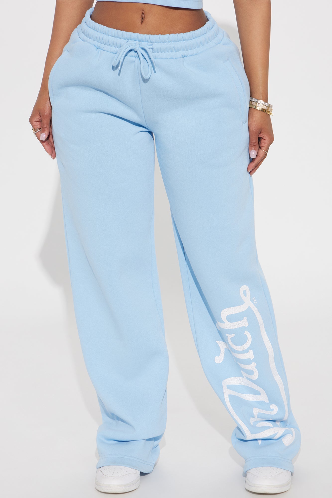 Von Dutch Washed Wide Leg Pant - Blue