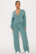 Cozy N Chill Pant Set - Teal
