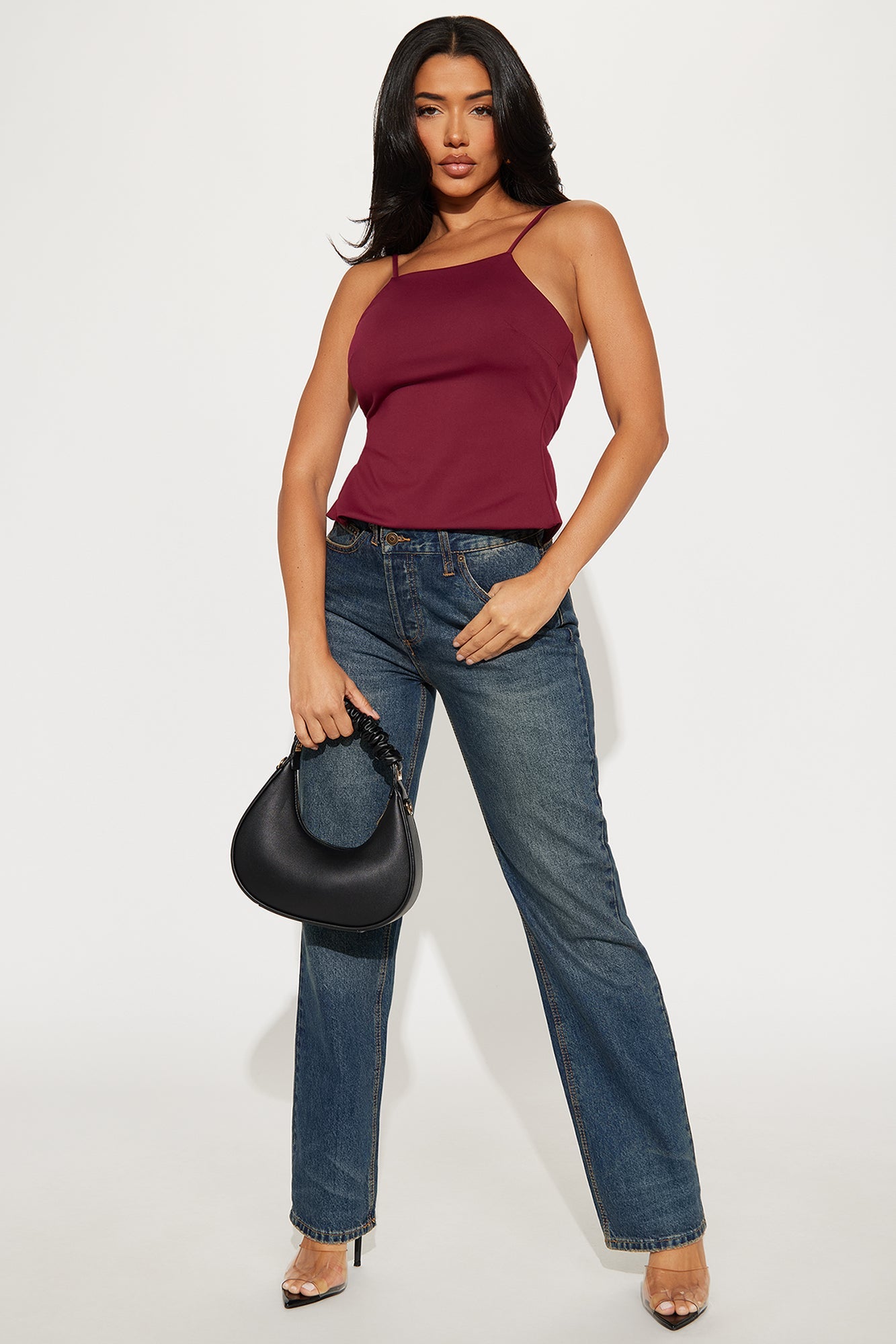 Not What It Seems Backless Top - Wine