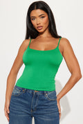 Kiana Double Lined Jersey Cami - Kelly Green
