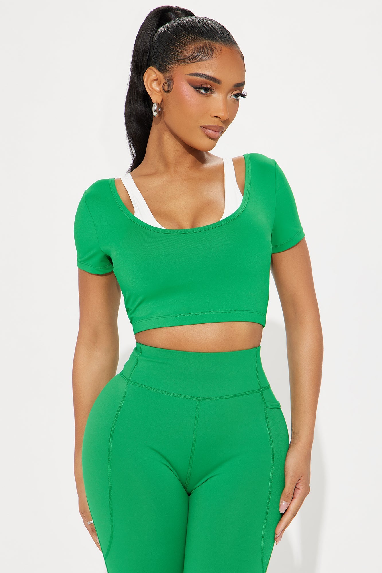 Match Point Twofer Active Top - Kelly Green