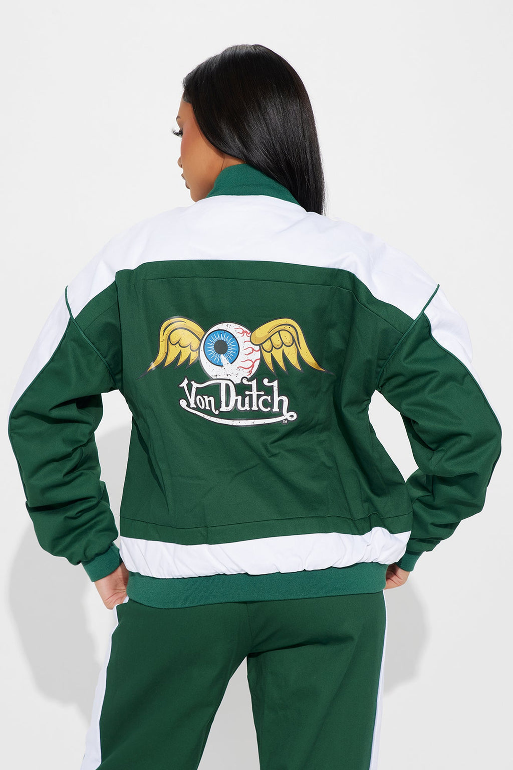 Von Dutch Bomber Jacket - Hunter Green