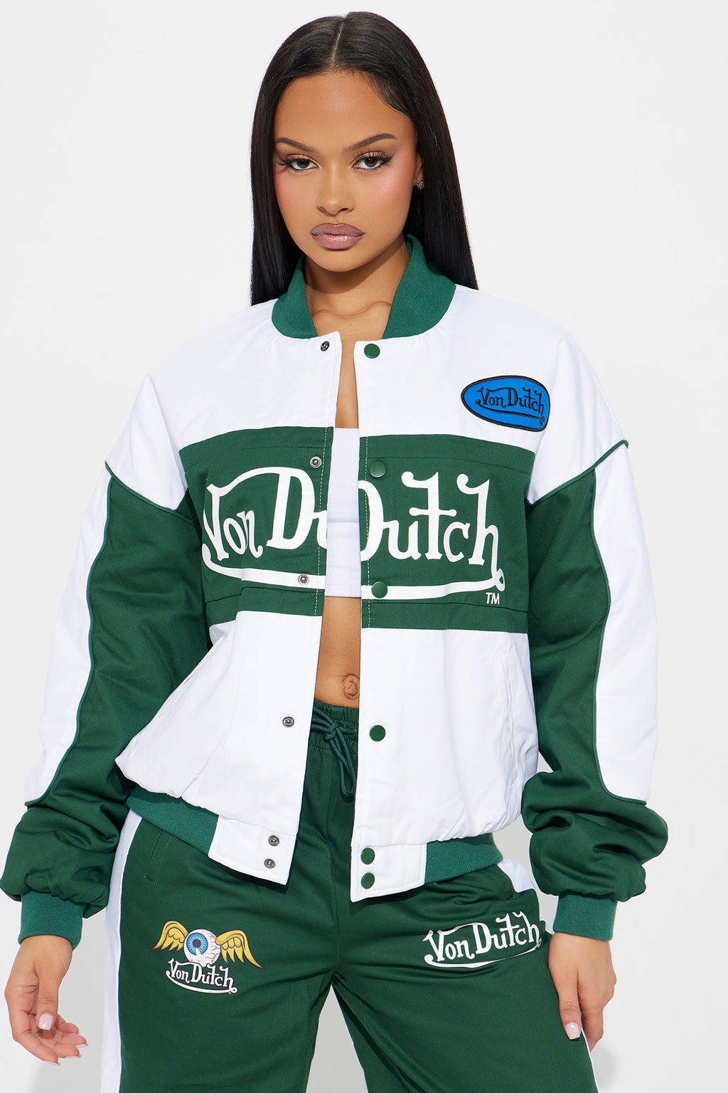 Von Dutch Bomber Jacket - Hunter Green