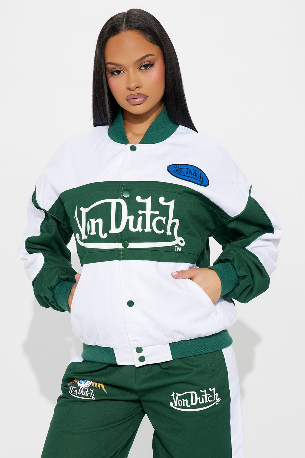 Von Dutch Bomber Jacket - Hunter Green