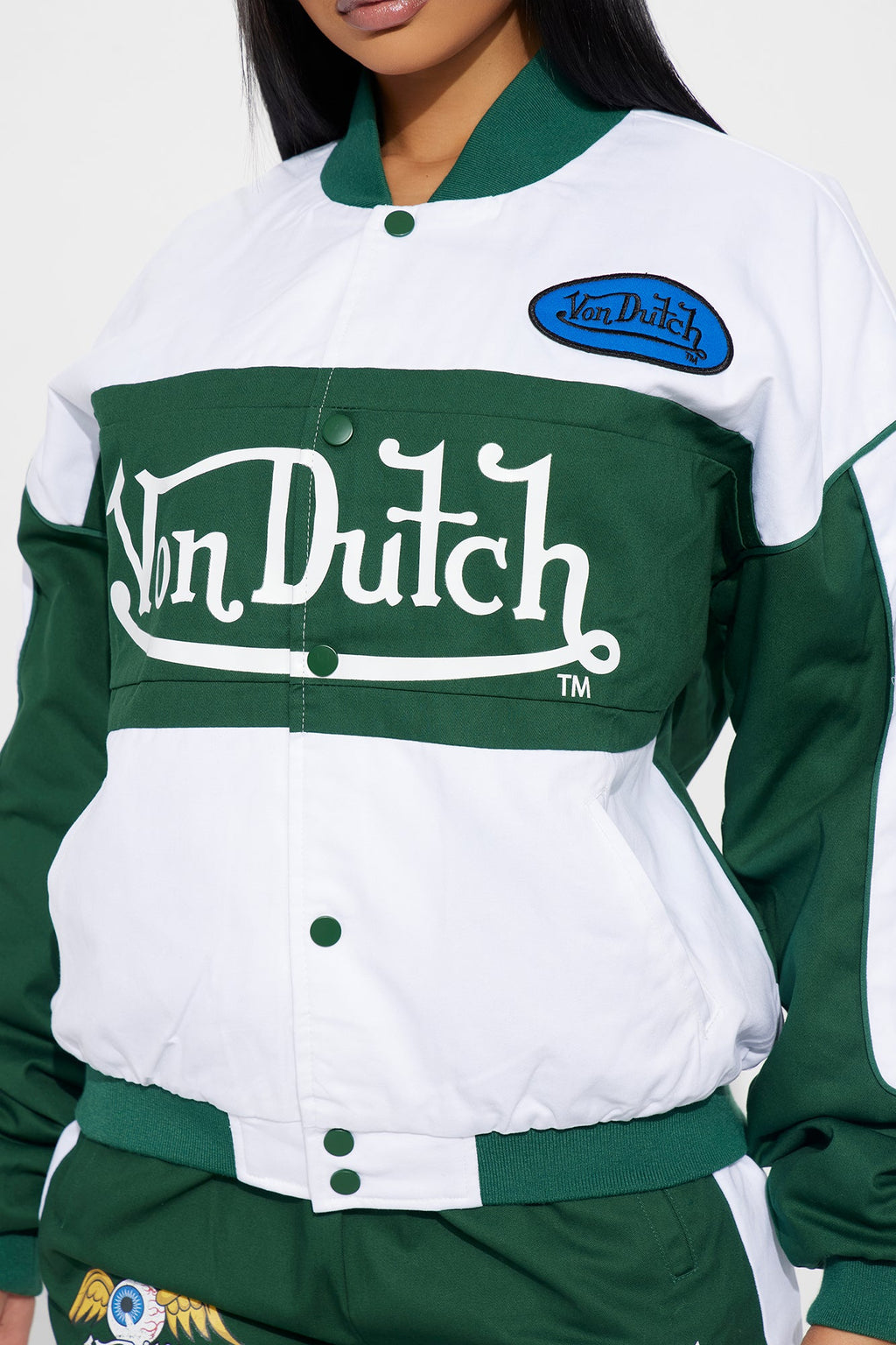 Von Dutch Bomber Jacket - Hunter Green