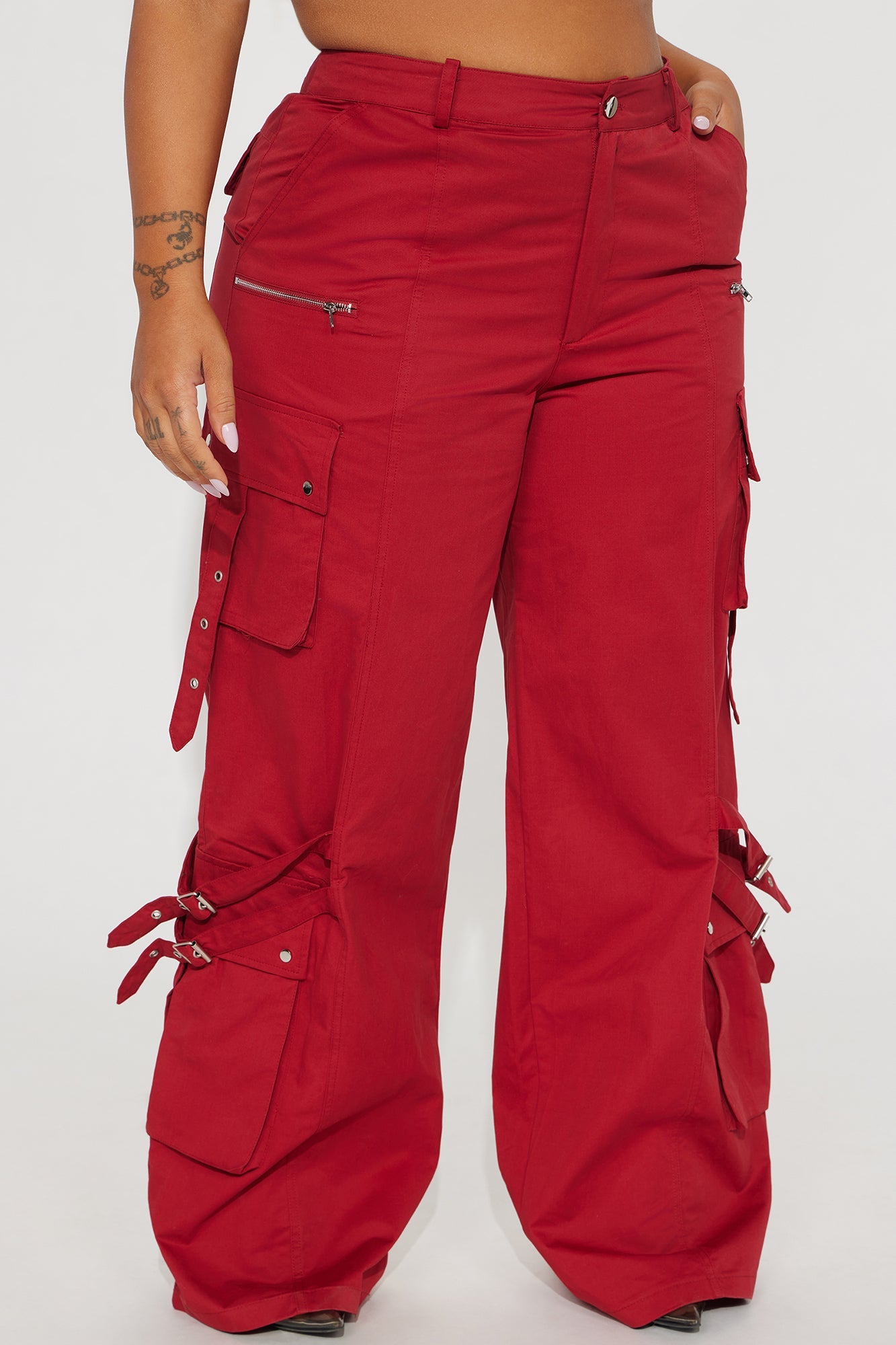 Don't Need Your Approval Cargo Pant - Brick Red
