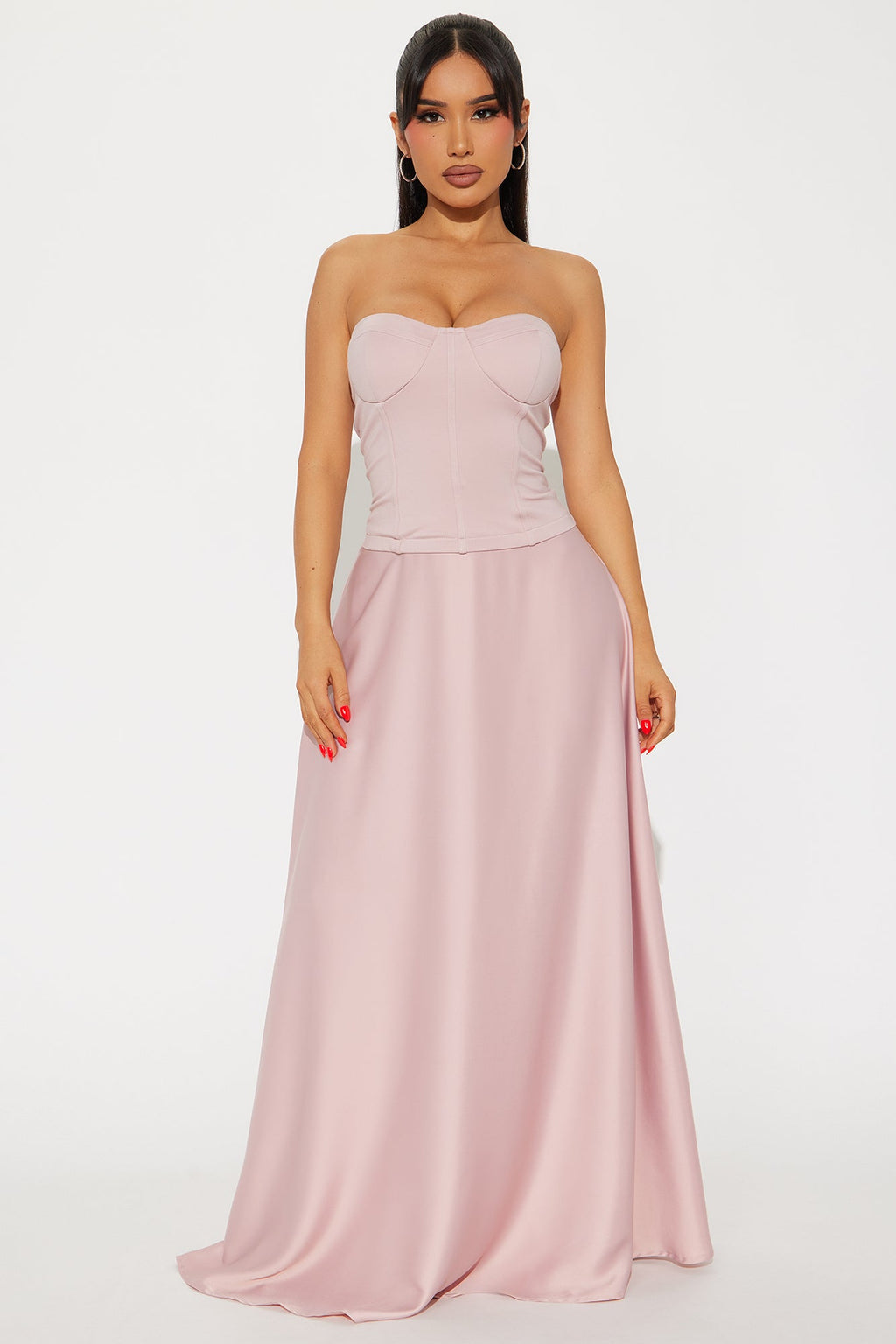 Jalen Satin Maxi Dress - Mauve