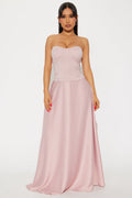 Jalen Satin Maxi Dress - Mauve