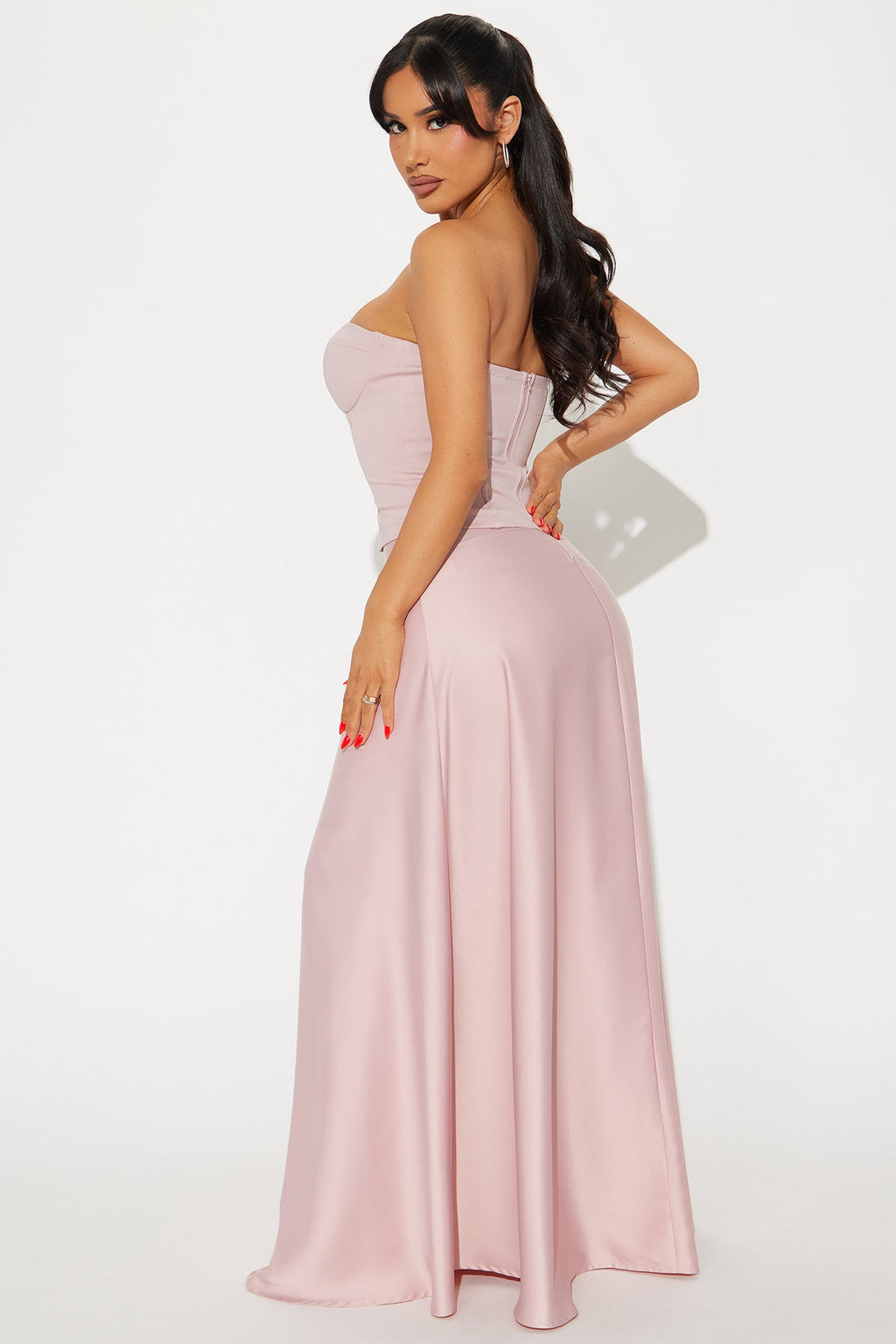 Jalen Satin Maxi Dress - Mauve