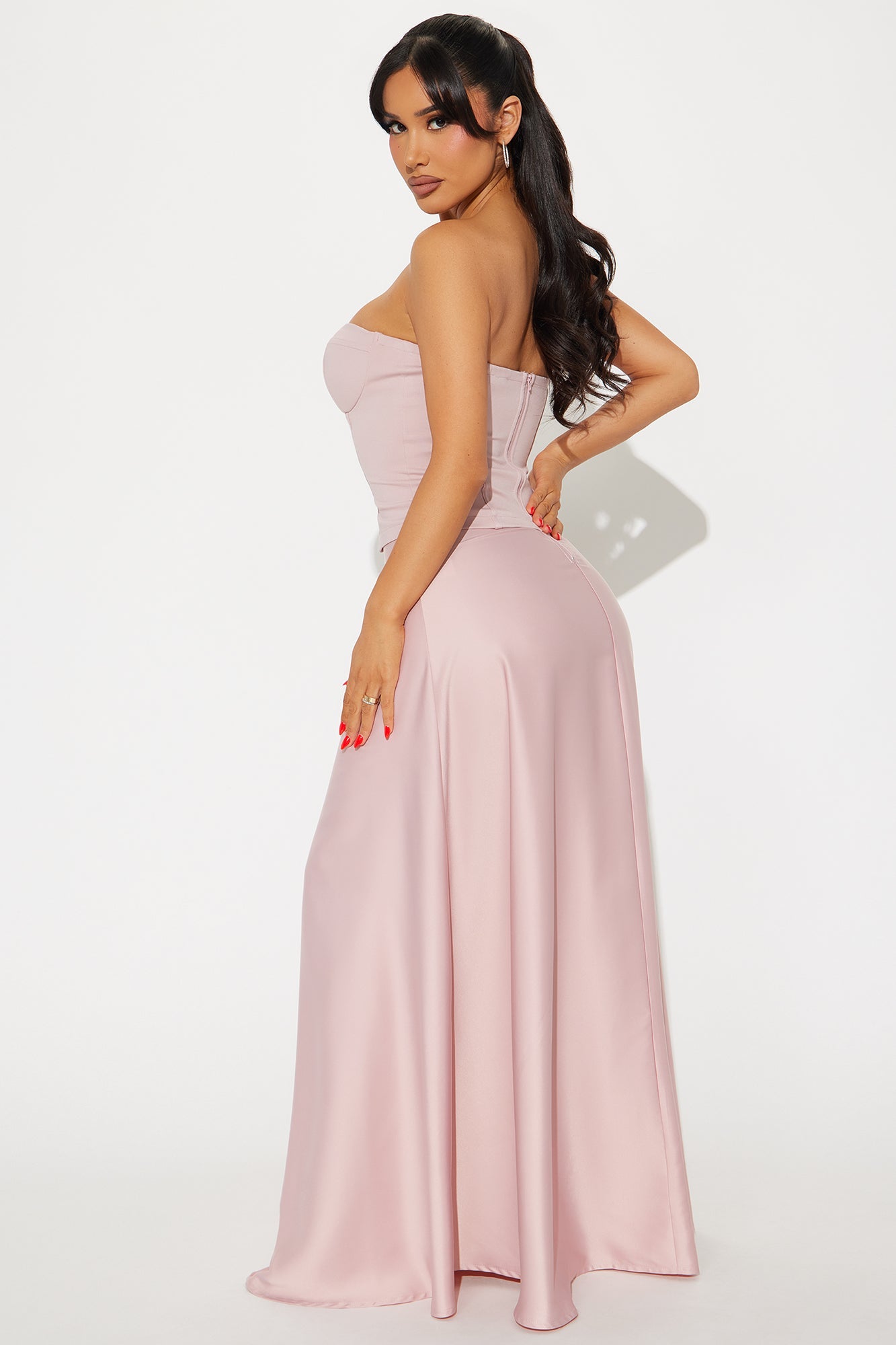 Jalen Satin Maxi Dress - Mauve