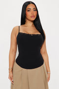Celeste Lace Trim Cami - Black