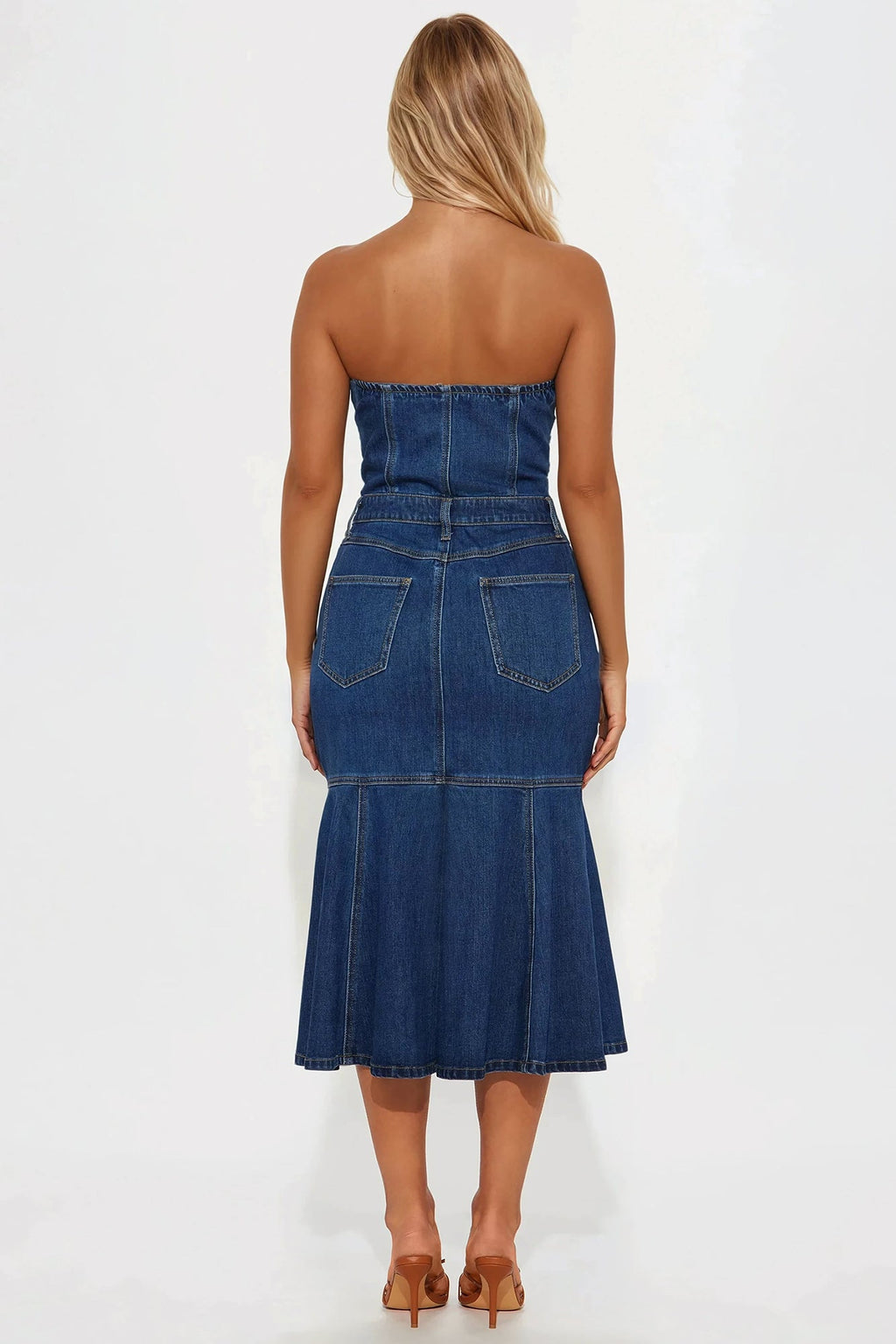 Main One Denim Midi Dress - Dark Wash
