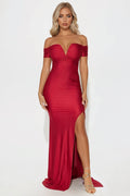 Take A Look Gown - Burgundy