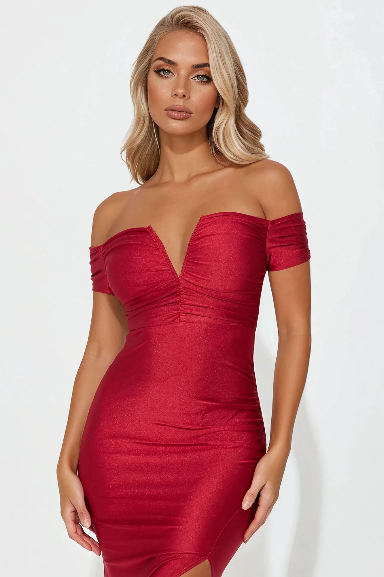 Take A Look Gown - Burgundy