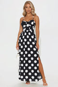 Anna Maxi Dress - Black/White