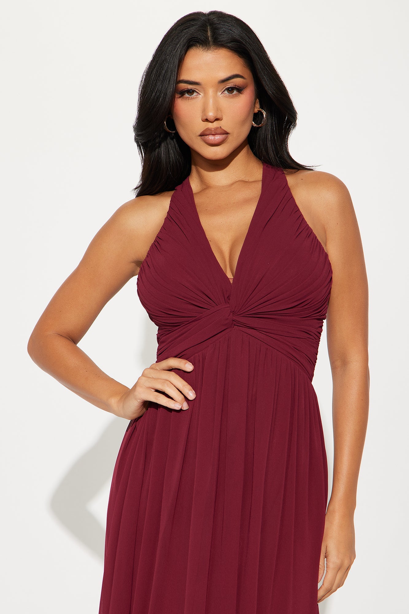 Hannah Chiffon Maxi Dress - Wine