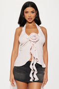 Hello Rose Halter Top - Blush
