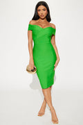 Amy Bandage Midi Dress - Kelly Green