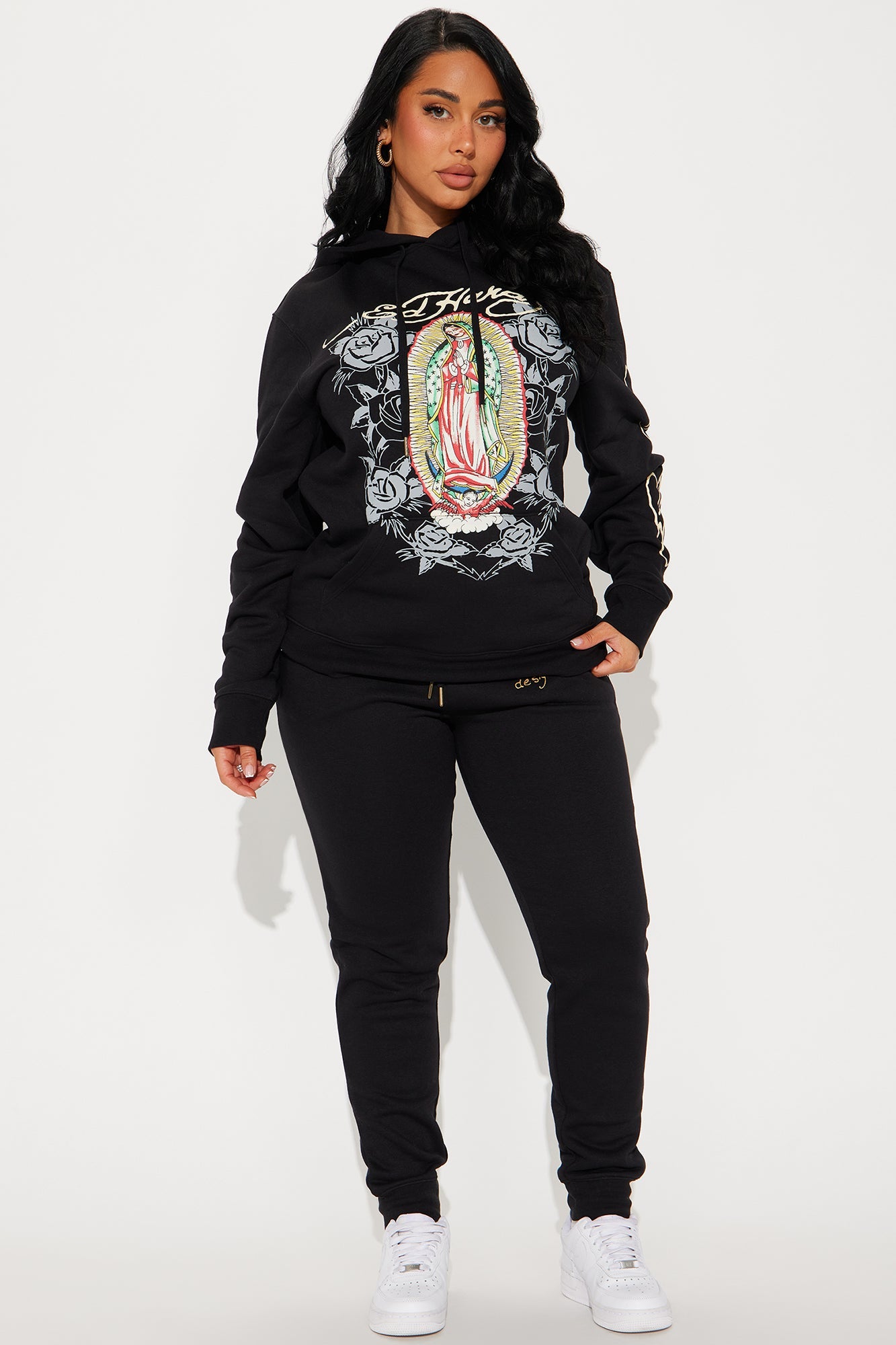 Ed Hardy Mary Hoodie - Black