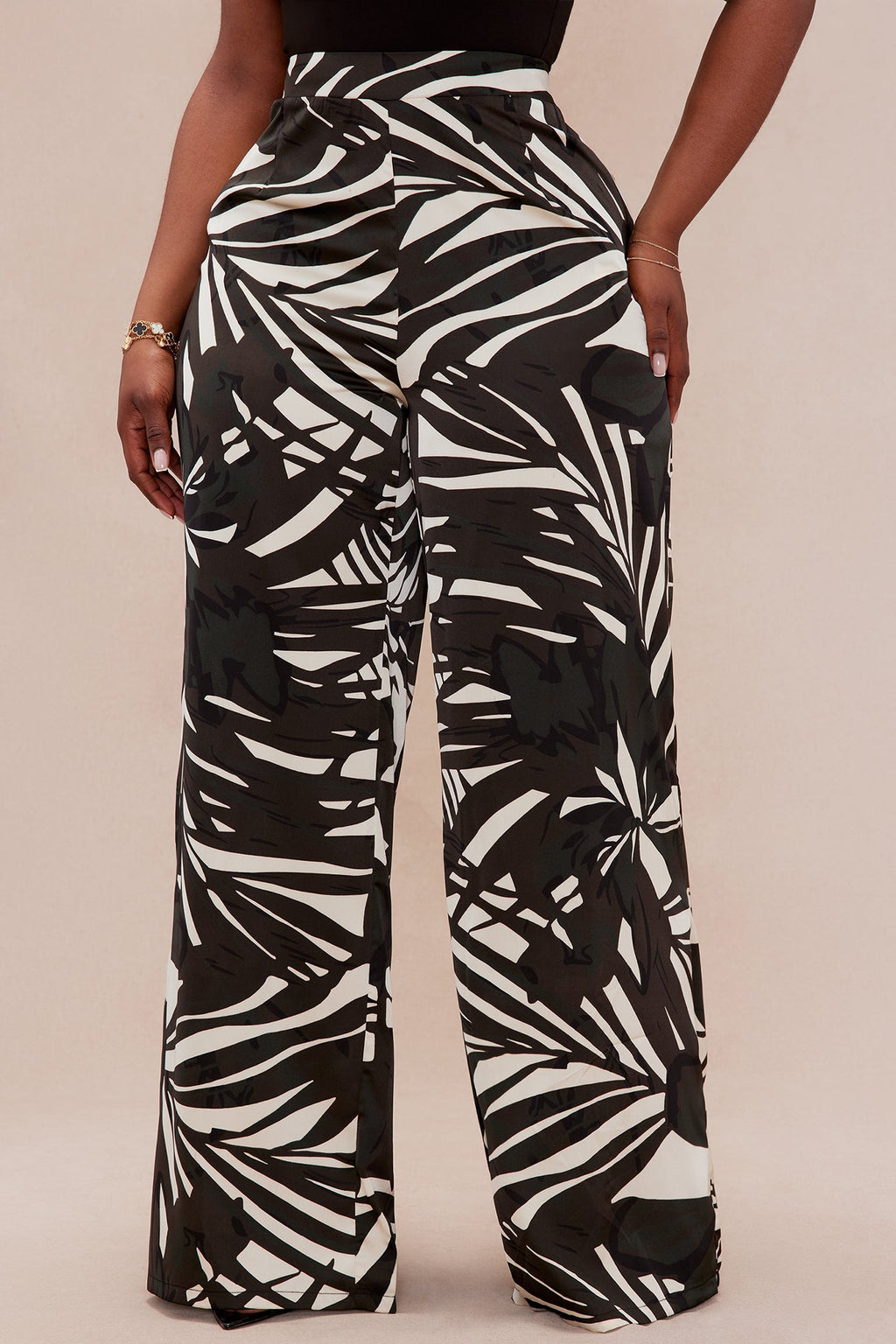 Sasha Satin Pant Set - Black/combo