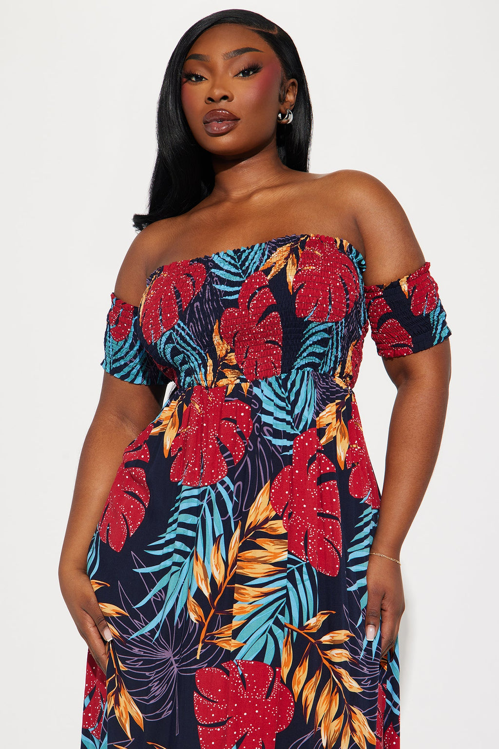 Maria Off Shoulder Maxi Dress - Multi Color