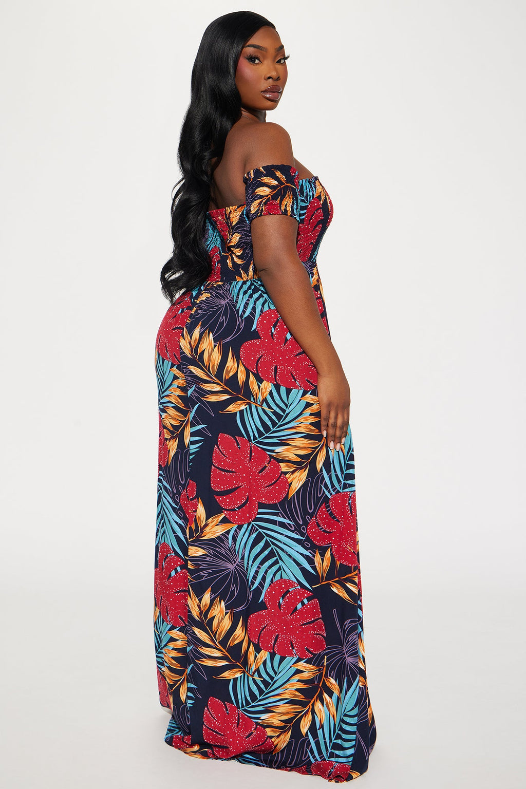 Maria Off Shoulder Maxi Dress - Multi Color