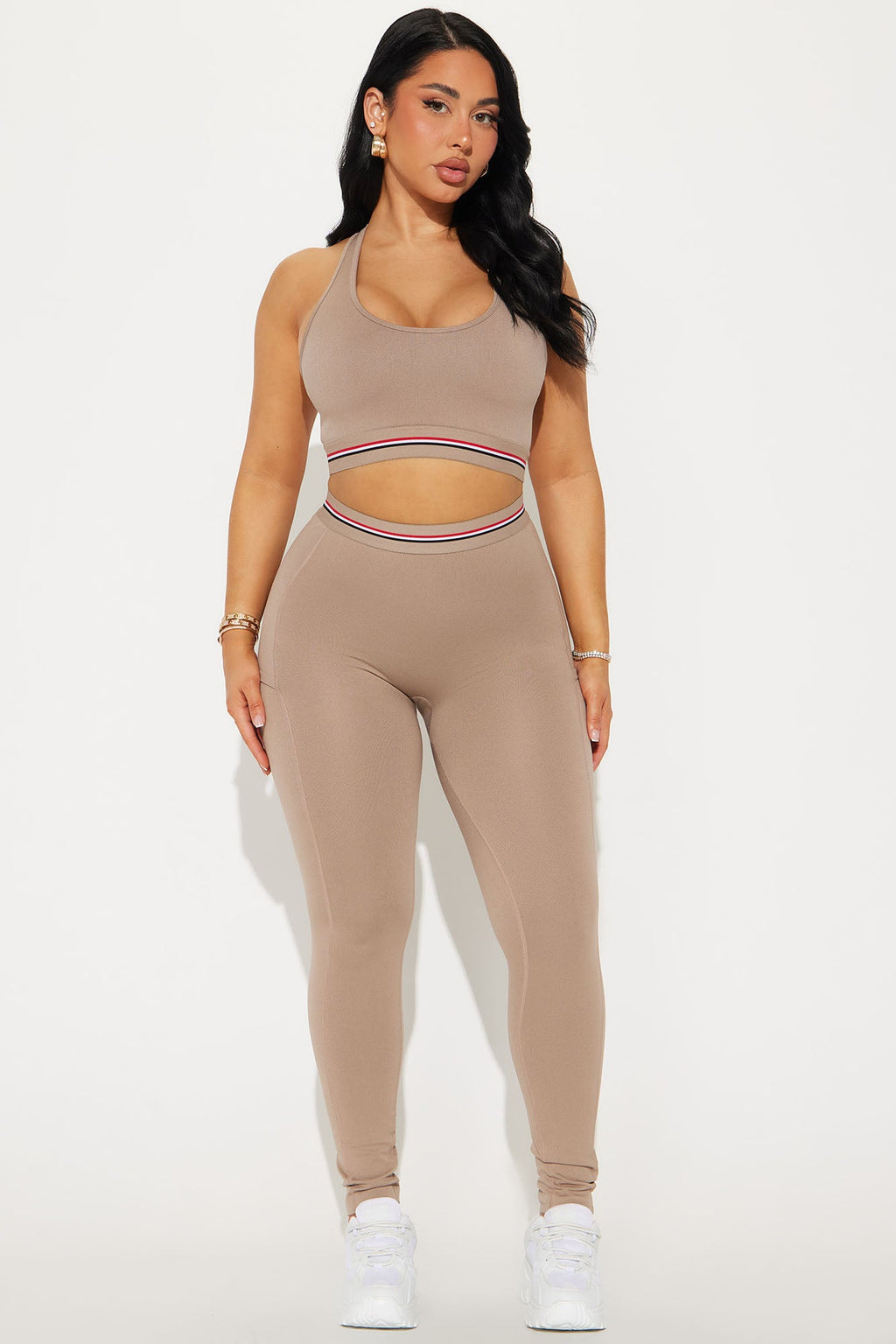 Power Up Flex Seamless Sports Bra - Taupe