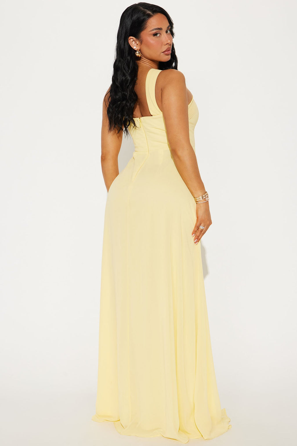 Natalie Chiffon Maxi Dress - Butter Yellow